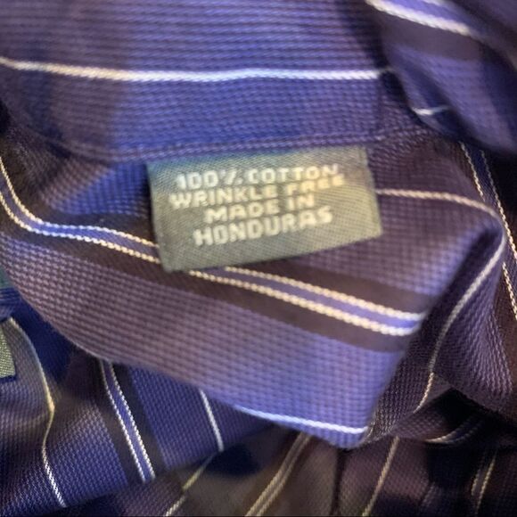 Kenneth Cole Reaction Blue Striped Button Down Shirt - Picture 9 of 9